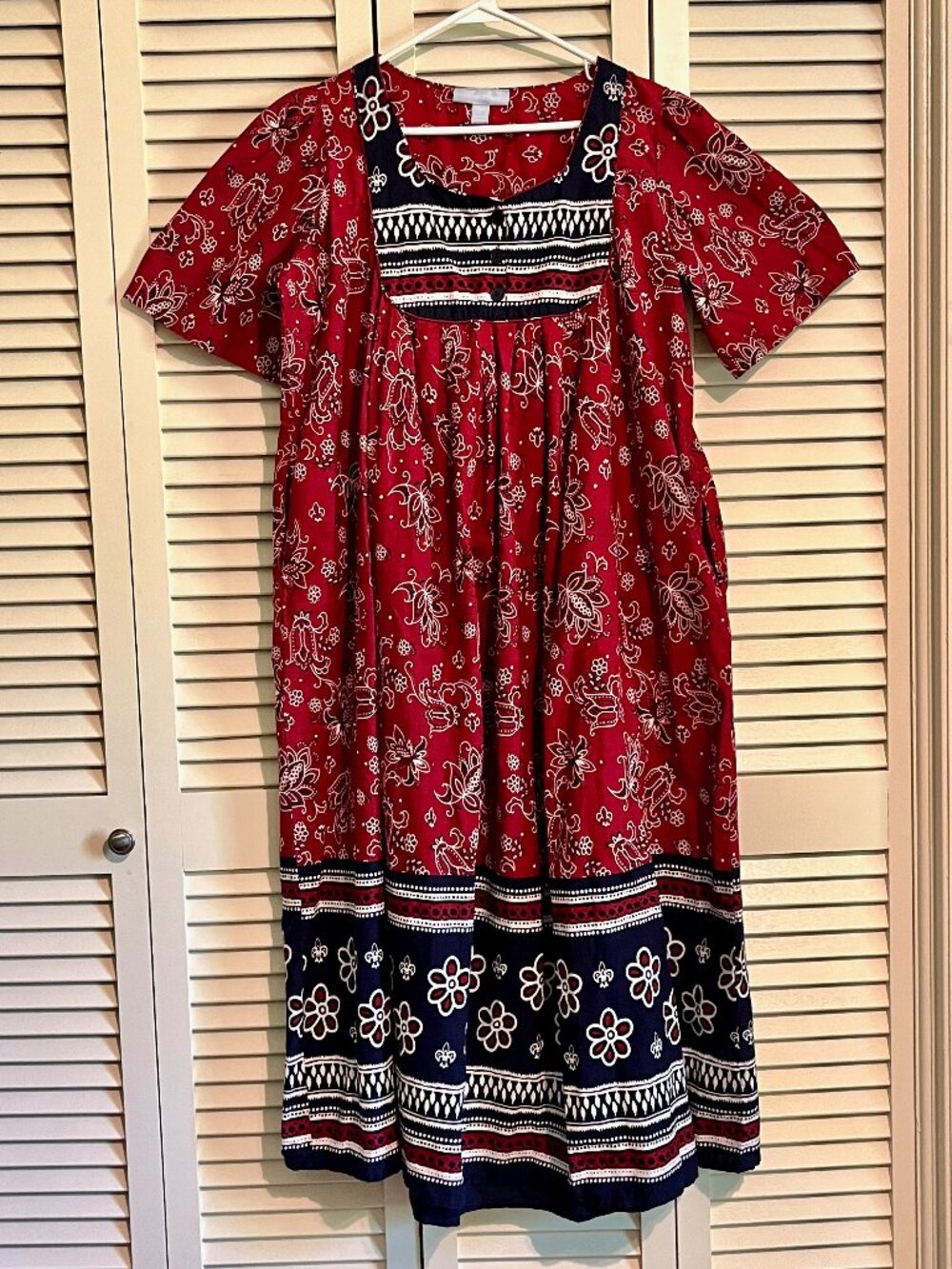 Only Necessities Patio Duster House Dress * Size L (18-20) * Cotton * EUC